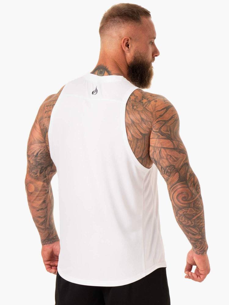 Men's Ryderwear Men Tanks Lift Mesh Baller Tank Tanks White | NZ1141MA