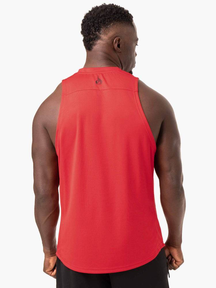 Men's Ryderwear Men Tanks Lift Mesh Baller Tank Tanks Red | NZ1143WY