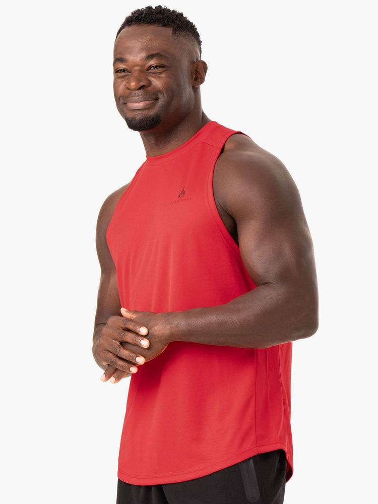 Men's Ryderwear Men Tanks Lift Mesh Baller Tank Tanks Red | NZ1143WY