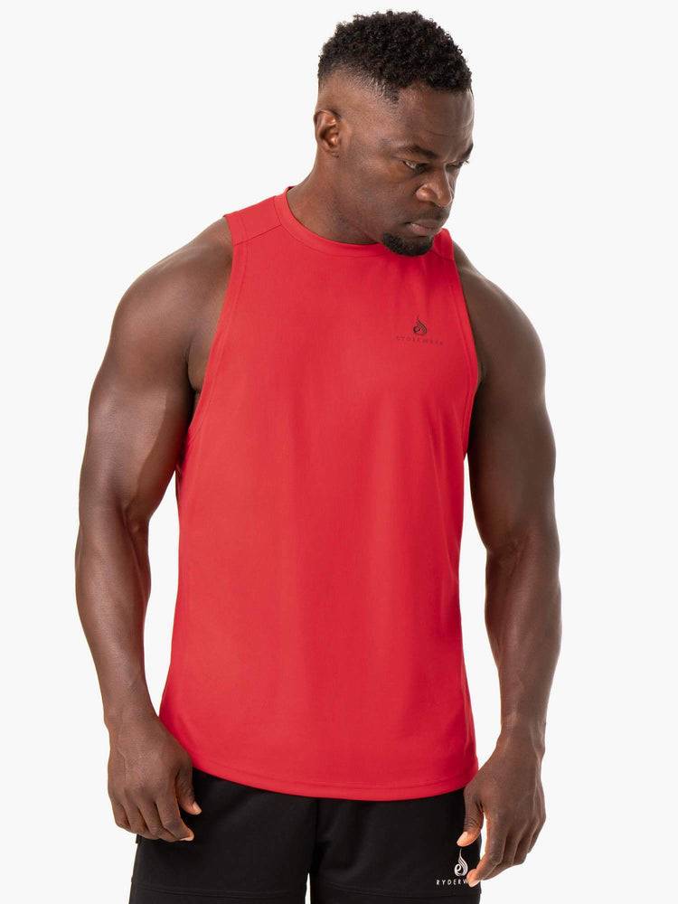 Men\'s Ryderwear Men Tanks Lift Mesh Baller Tank Tanks Red | NZ1143WY