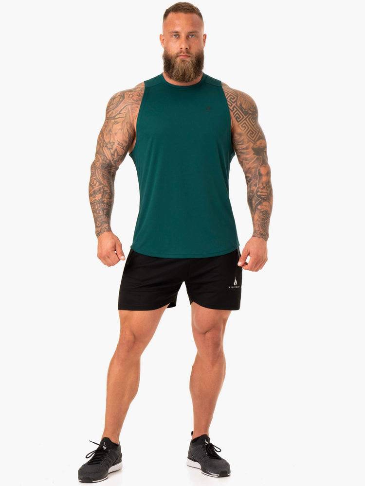 Men's Ryderwear Men Tanks Lift Mesh Baller Tank Tanks Emerald | NZ1144EX