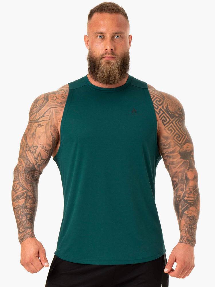 Men\'s Ryderwear Men Tanks Lift Mesh Baller Tank Tanks Emerald | NZ1144EX