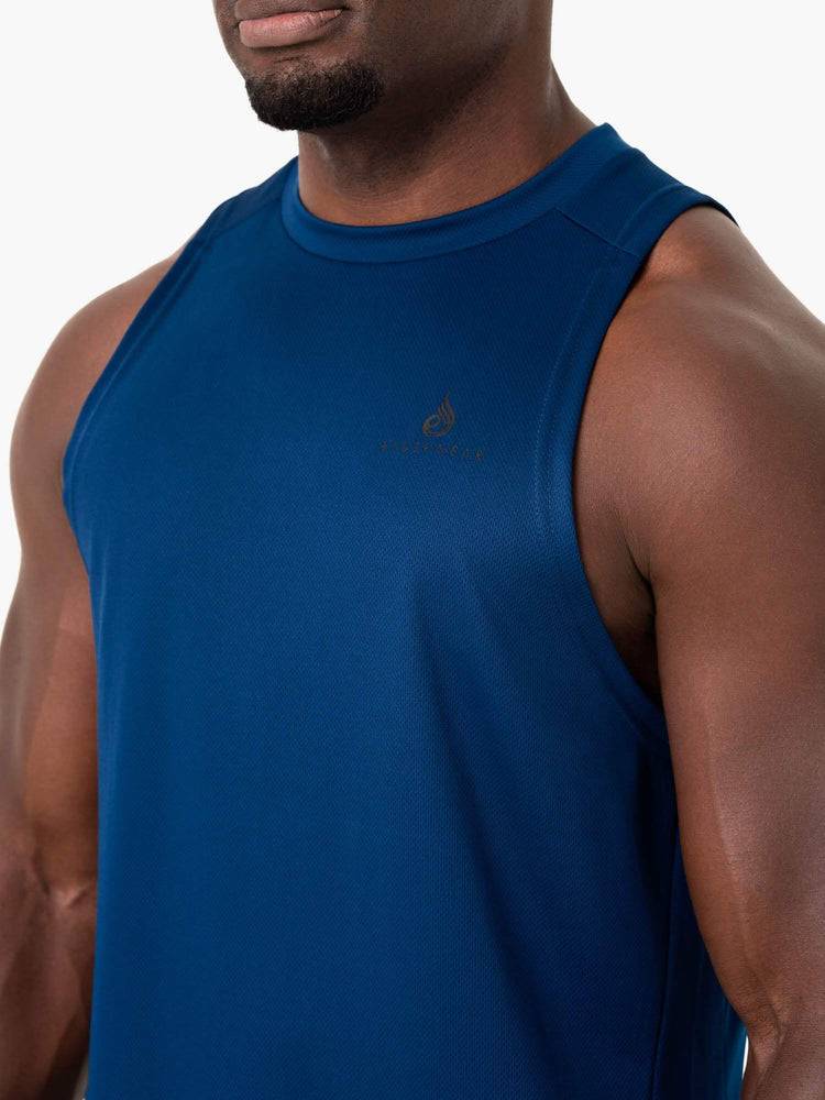 Men's Ryderwear Men Tanks Lift Mesh Baller Tank Tanks Blue | NZ1145RW