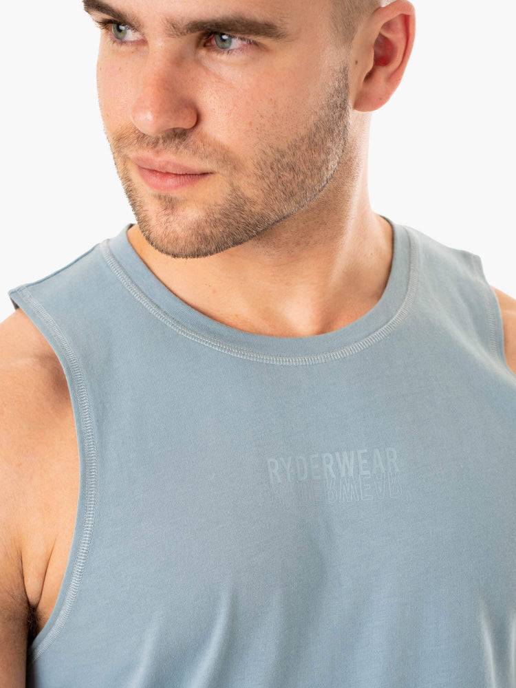 Men's Ryderwear Men Tanks Limitless Baller Tank Tanks Ice Blue | NZ1148UT