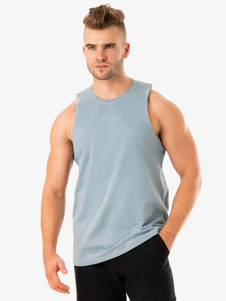 Men\'s Ryderwear Men Tanks Limitless Baller Tank Tanks Ice Blue | NZ1148UT