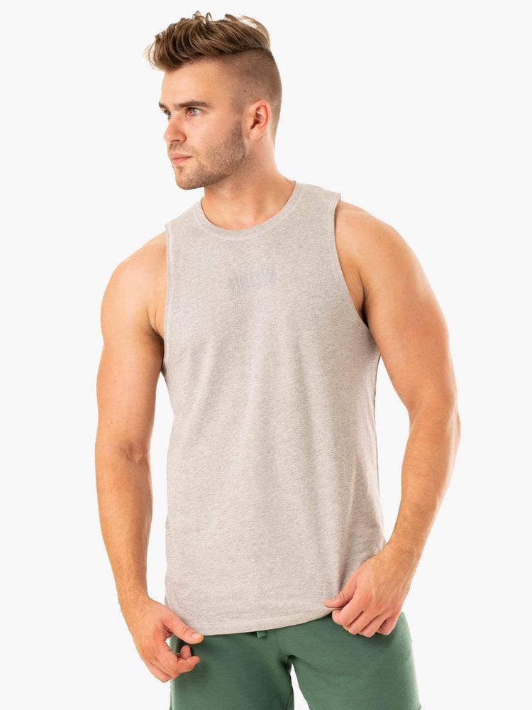 Men\'s Ryderwear Men Tanks Limitless Baller Tank Tanks Grey Marl | NZ1149IS