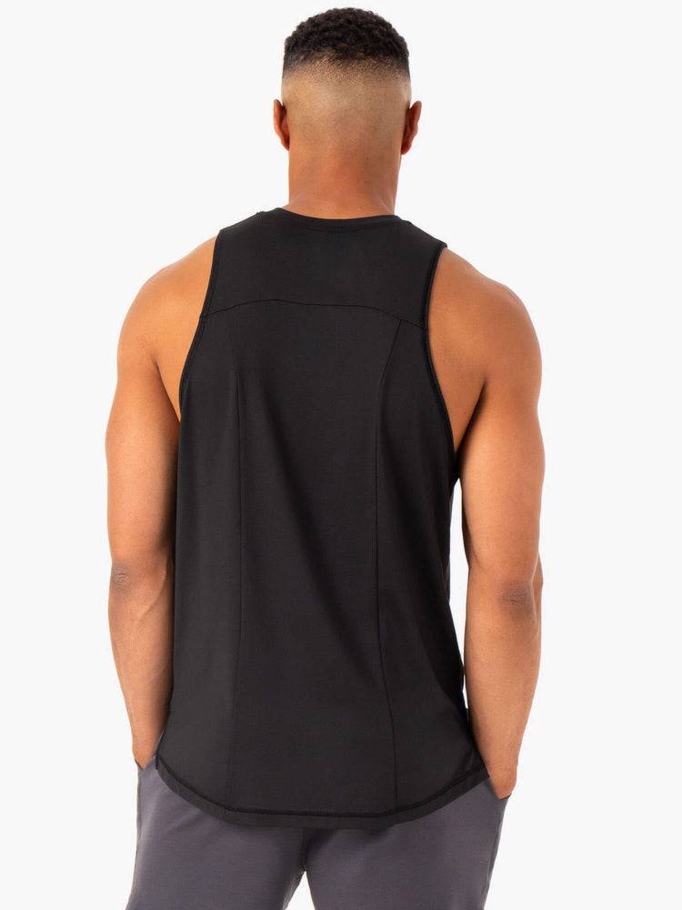 Men's Ryderwear Men Tanks Optimal Mesh Tank Tanks Black | NZ1151PQ