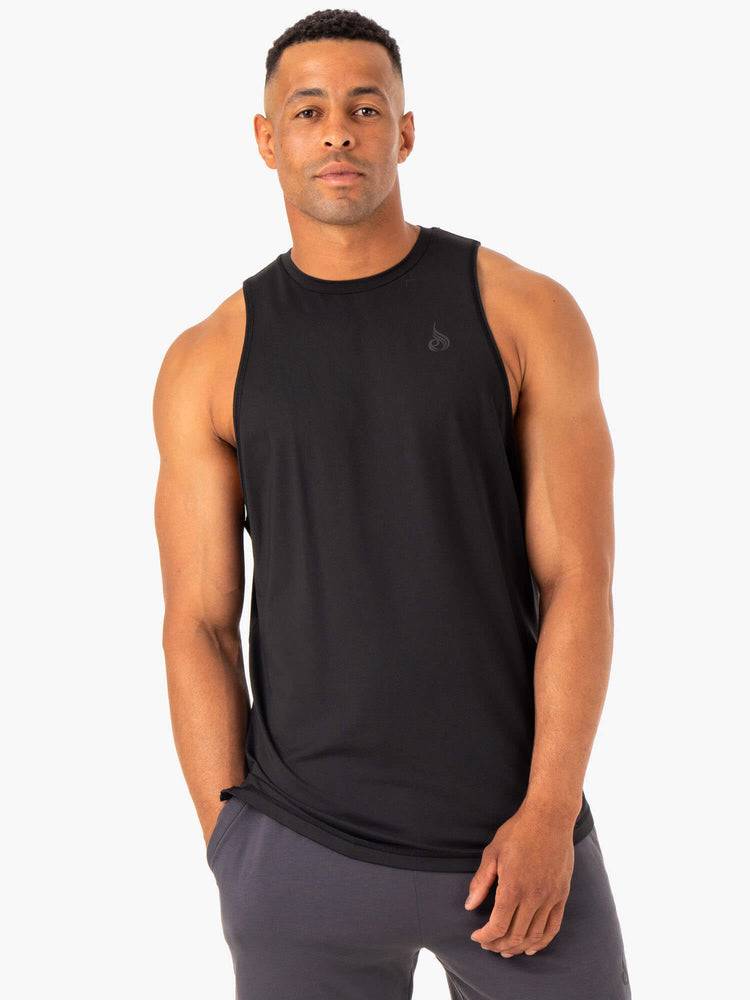 Men\'s Ryderwear Men Tanks Optimal Mesh Tank Tanks Black | NZ1151PQ