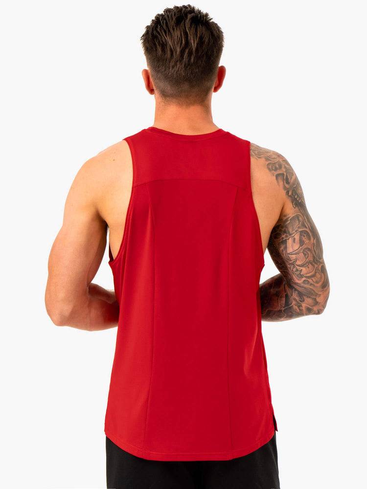 Men's Ryderwear Men Tanks Optimal Mesh Tank Tanks Red | NZ1154DN