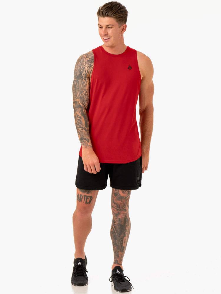 Men's Ryderwear Men Tanks Optimal Mesh Tank Tanks Red | NZ1154DN