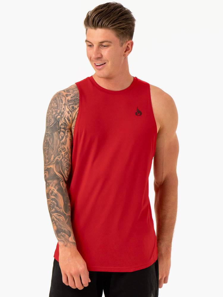 Men\'s Ryderwear Men Tanks Optimal Mesh Tank Tanks Red | NZ1154DN