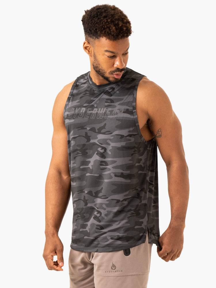 Men\'s Ryderwear Men Tanks Overdrive Tank Tanks Black Camo | NZ1155FM