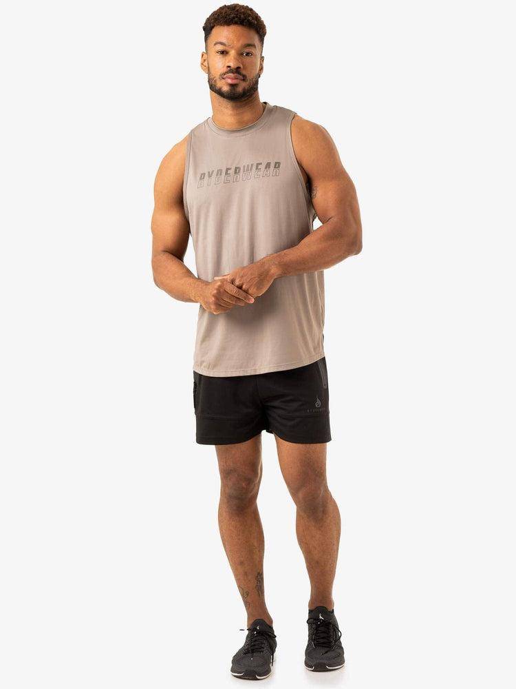 Men's Ryderwear Men Tanks Overdrive Tank Tanks Mushroom | NZ1157HK