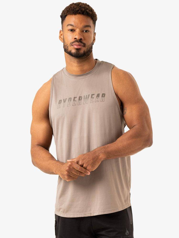 Men\'s Ryderwear Men Tanks Overdrive Tank Tanks Mushroom | NZ1157HK