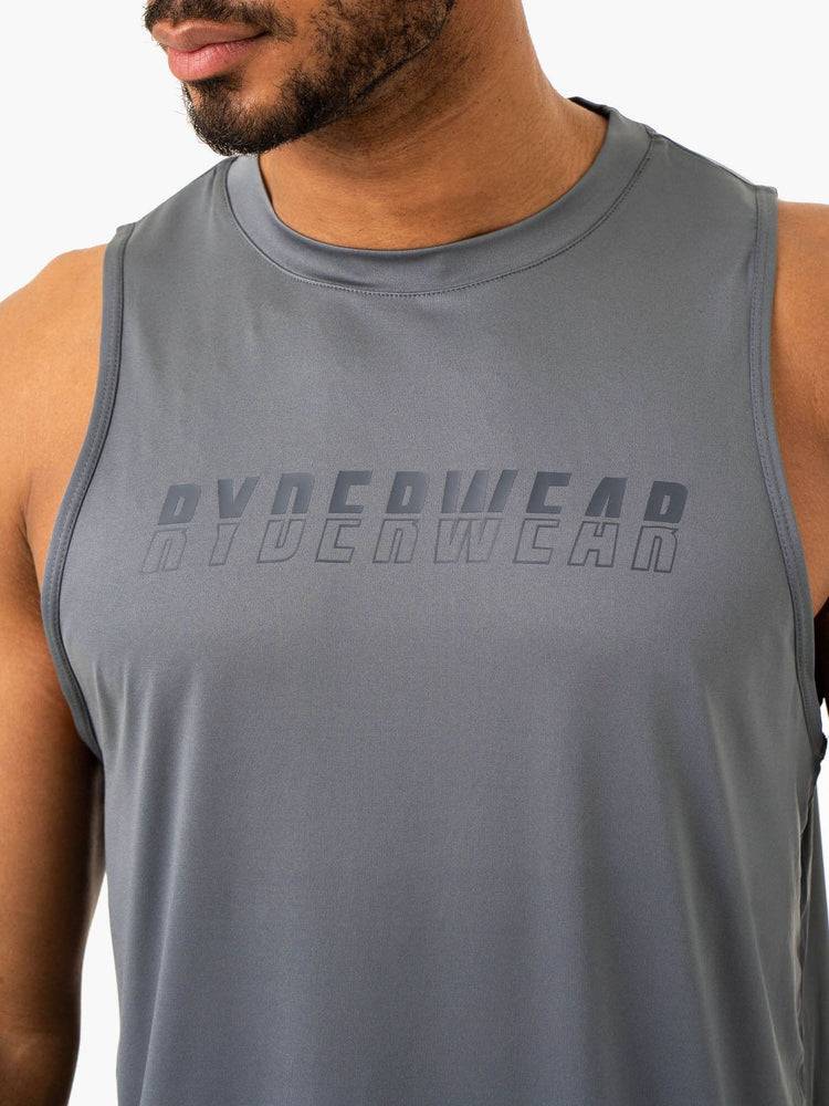 Men's Ryderwear Men Tanks Overdrive Tank Tanks Steel Blue | NZ1158JJ