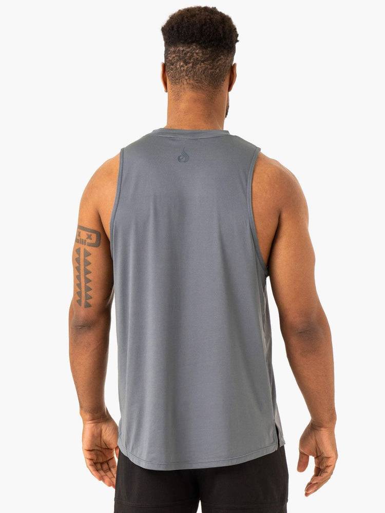 Men's Ryderwear Men Tanks Overdrive Tank Tanks Steel Blue | NZ1158JJ