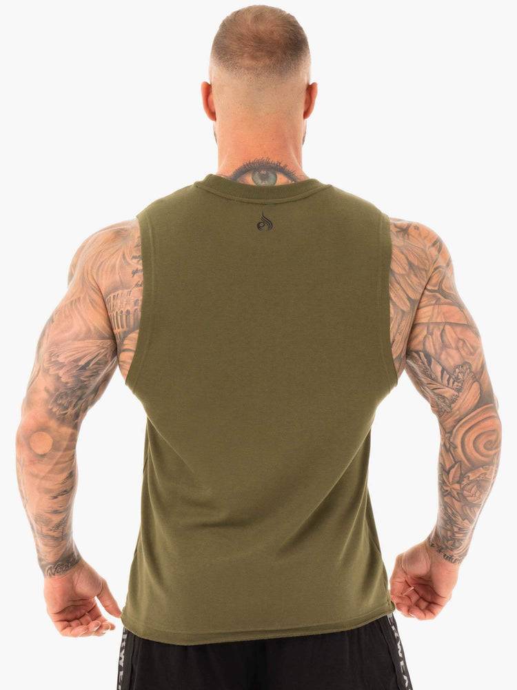 Men's Ryderwear Men Tanks Performance Baller Tank Tanks Khaki | NZ1159KI