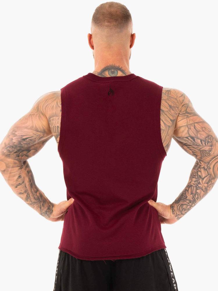 Men's Ryderwear Men Tanks Performance Baller Tank Tanks Burgundy | NZ1160LH