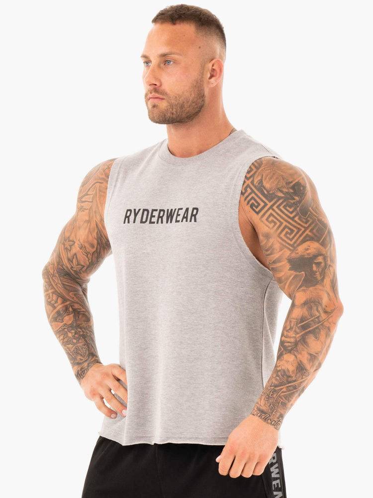 Men's Ryderwear Men Tanks Performance Baller Tank Tanks Grey Marl | NZ1161ZG