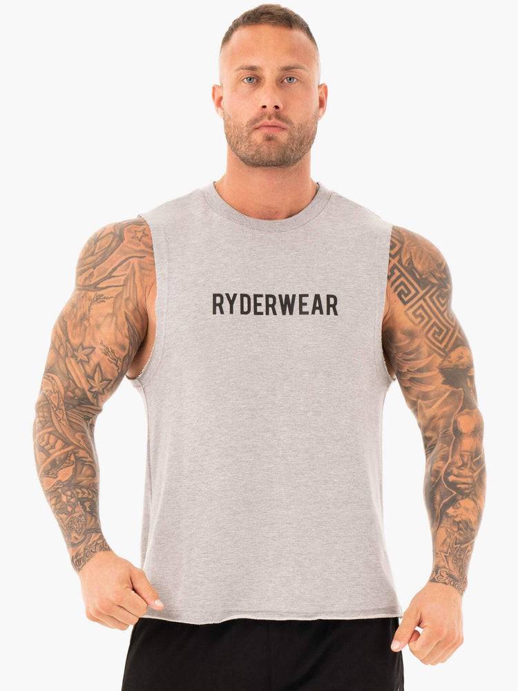 Men\'s Ryderwear Men Tanks Performance Baller Tank Tanks Grey Marl | NZ1161ZG