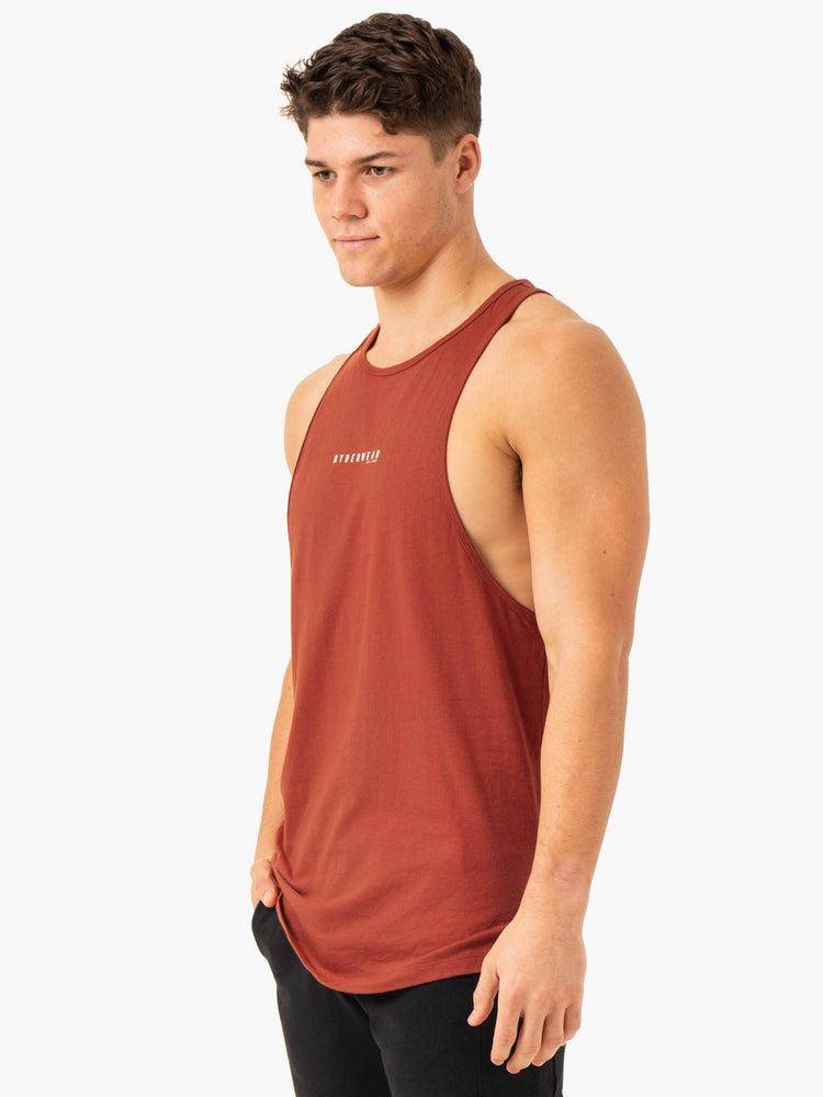 Men's Ryderwear Men Tanks Pursuit Baller Tank Tanks Red Clay | NZ1165BC