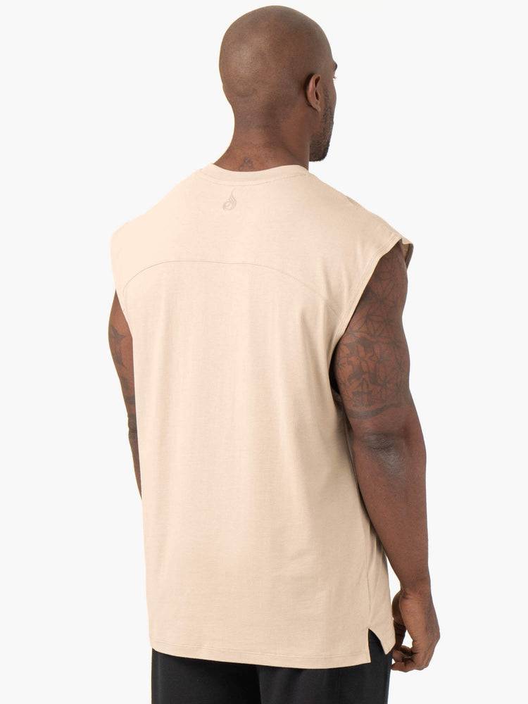 Men's Ryderwear Men Tanks Pursuit Wide Cut Tank Tanks Sand | NZ1169WY