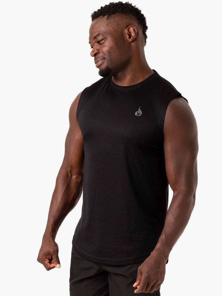 Men's Ryderwear Men Tanks Reflex Mesh Baller Tank Tanks Black | NZ1171RW