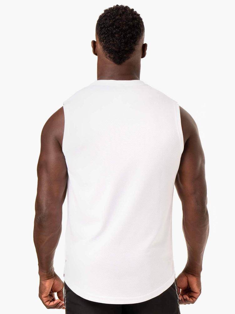 Men's Ryderwear Men Tanks Reflex Mesh Baller Tank Tanks White | NZ1172TV