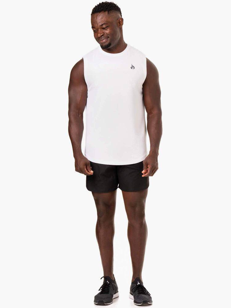 Men's Ryderwear Men Tanks Reflex Mesh Baller Tank Tanks White | NZ1172TV