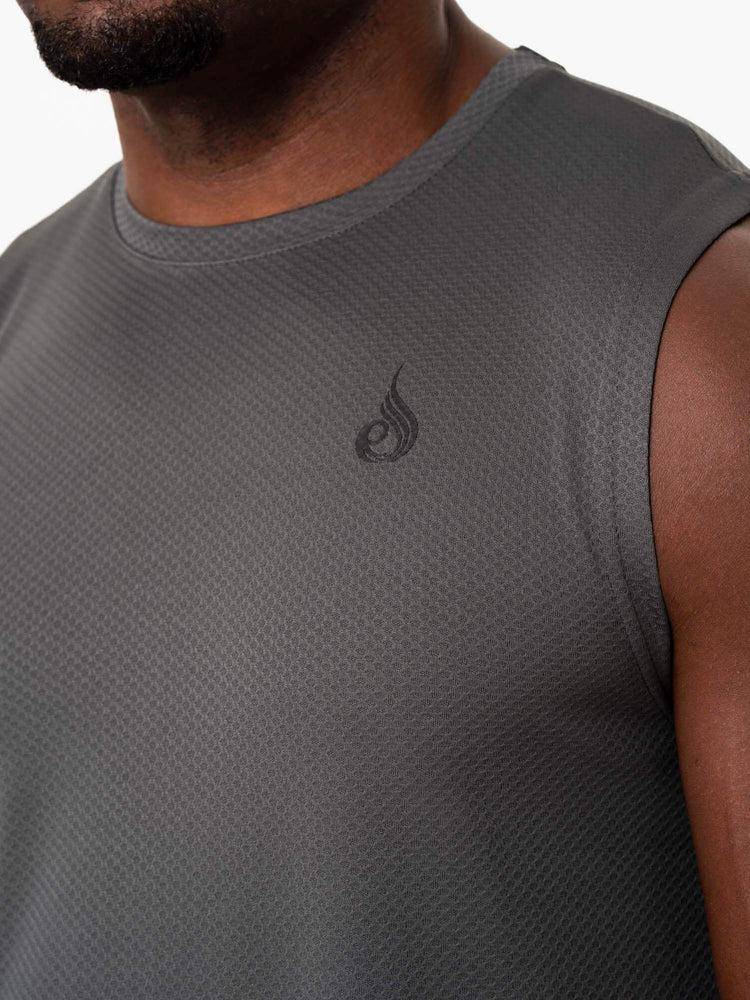 Men's Ryderwear Men Tanks Reflex Mesh Baller Tank Tanks Charcoal | NZ1173YU