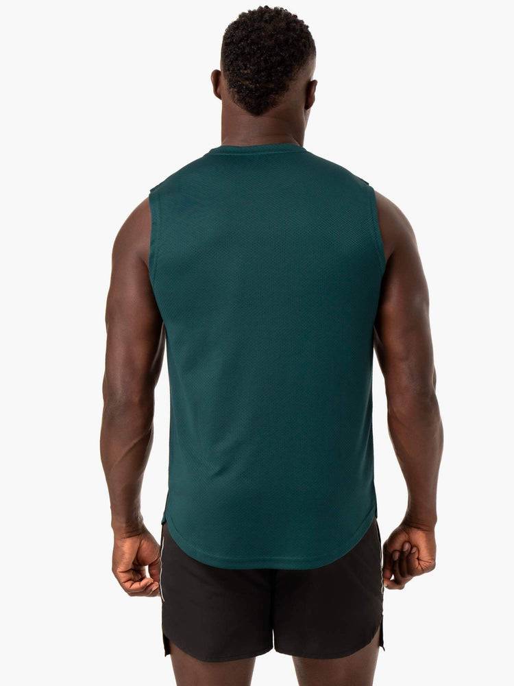 Men's Ryderwear Men Tanks Reflex Mesh Baller Tank Tanks Emerald | NZ1174UT