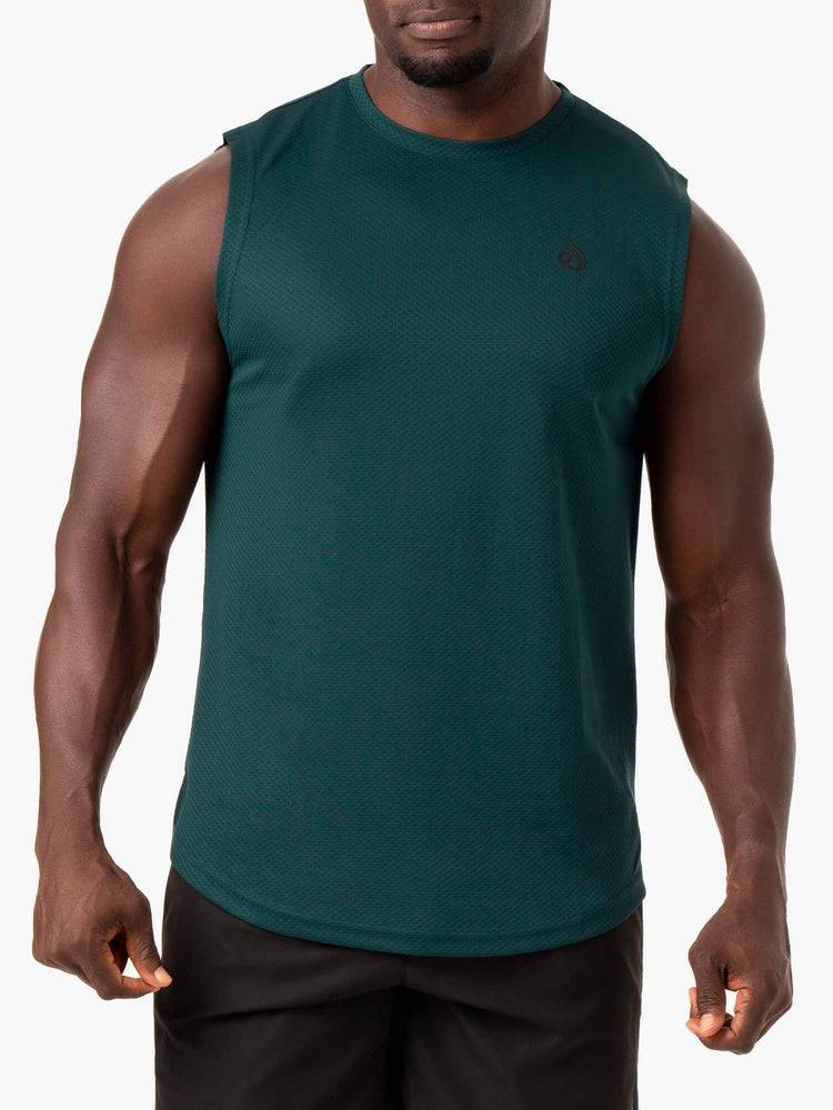 Men's Ryderwear Men Tanks Reflex Mesh Baller Tank Tanks Emerald | NZ1174UT