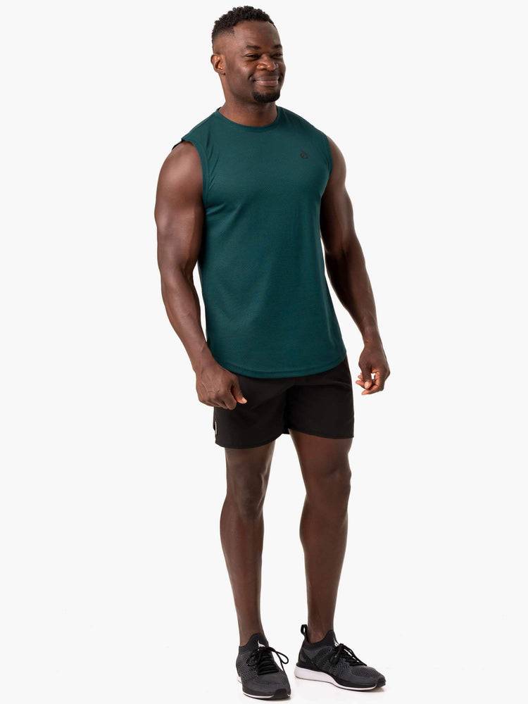 Men's Ryderwear Men Tanks Reflex Mesh Baller Tank Tanks Emerald | NZ1174UT