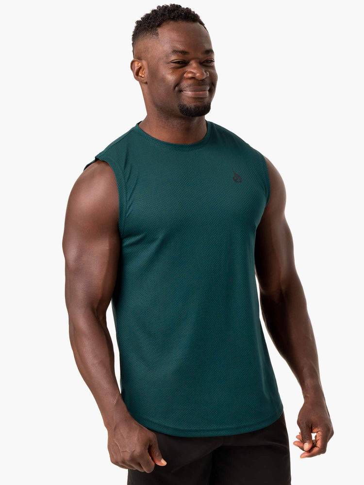 Men\'s Ryderwear Men Tanks Reflex Mesh Baller Tank Tanks Emerald | NZ1174UT