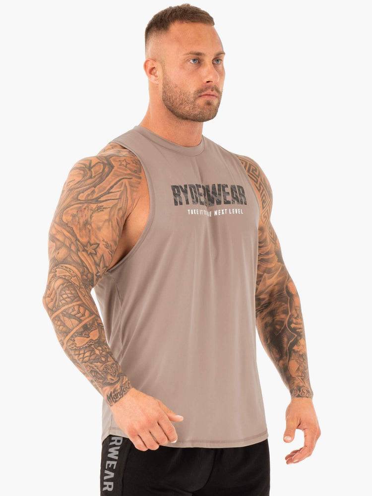 Men's Ryderwear Men Tanks Strength Baller Tank Tanks Tan | NZ1176OR