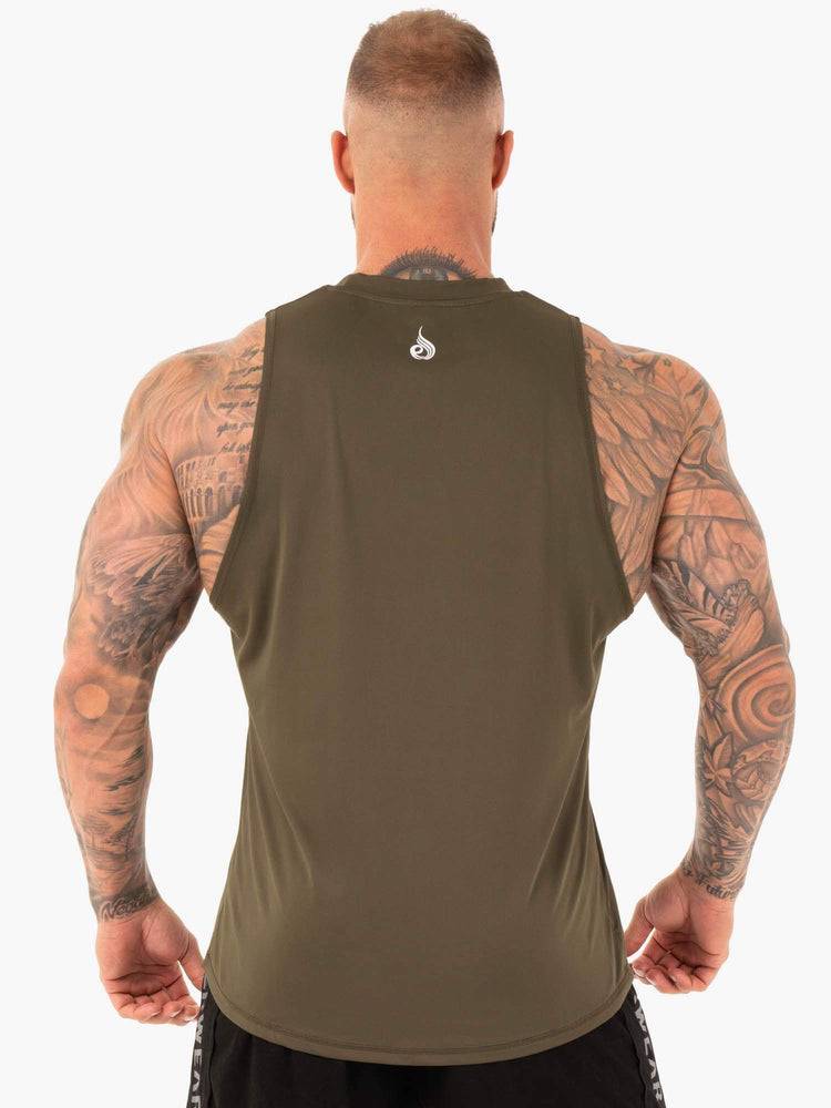 Men's Ryderwear Men Tanks Strength Baller Tank Tanks Khaki | NZ1177PQ