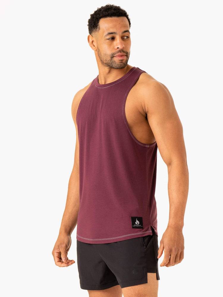 Men's Ryderwear Men Tanks Vital Baller Tank Tanks Plum | NZ1181FM