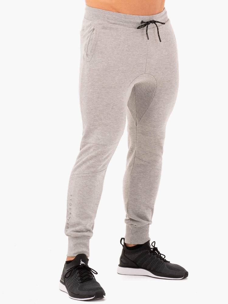 Men's Ryderwear Men Track Pants Athletic Fleeces Track Pants Grey Marl | NZ1000MA