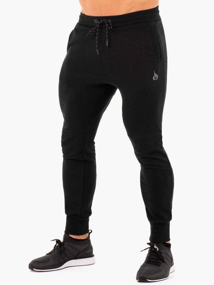 Men\'s Ryderwear Men Track Pants Athletic Fleeces Track Pants Black | NZ1001HK