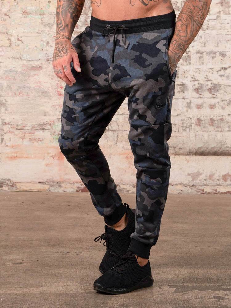 Men's Ryderwear Men Track Pants Camos Track Pants Black/Camo | NZ1004LH