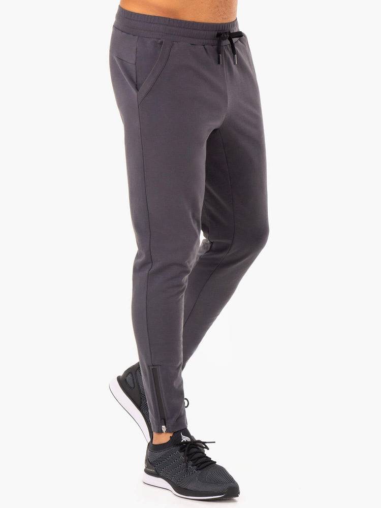 Men's Ryderwear Men Track Pants Optimal Gym Track Pants Charcoal | NZ1029KI