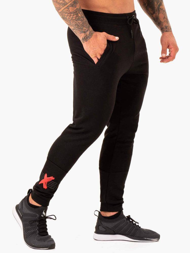 Men\'s Ryderwear Men Track Pants RWXKGs Track Pants Black | NZ1047PQ