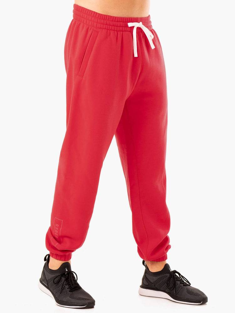 Men's Ryderwear Men Track Pants Recharge Relaxed Track Pants Red | NZ1036NB