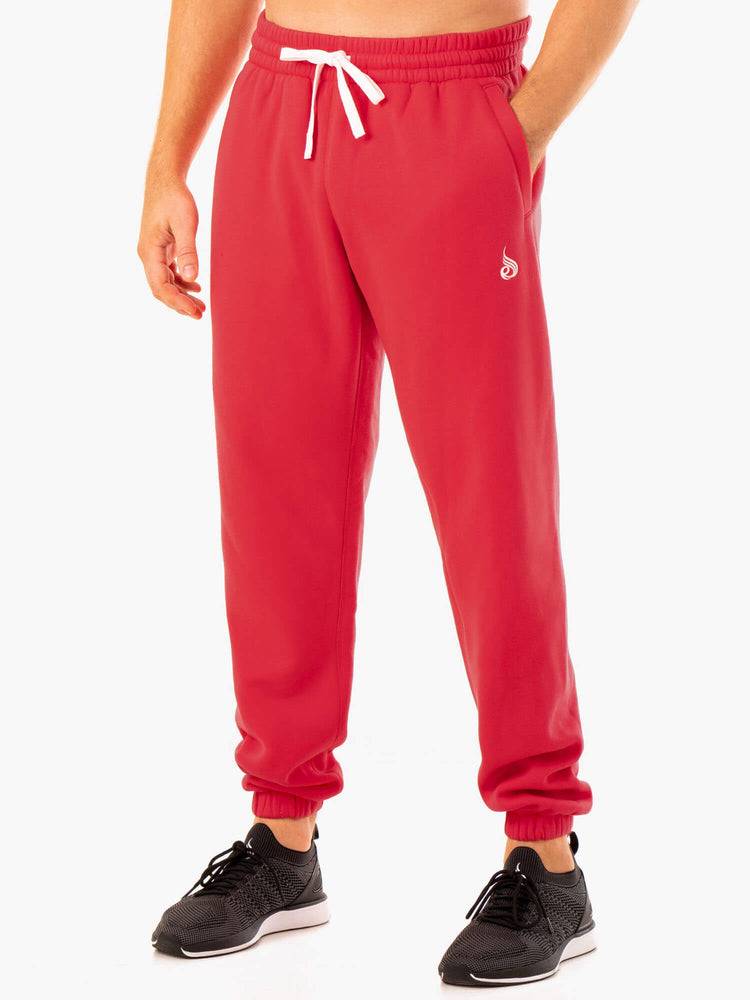 Men\'s Ryderwear Men Track Pants Recharge Relaxed Track Pants Red | NZ1036NB