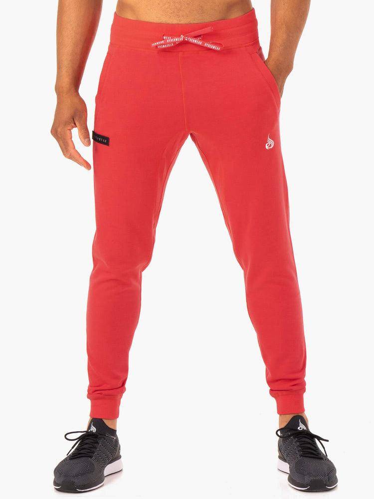 Men\'s Ryderwear Men Track Pants Recharge Tapered Track Pants Red | NZ1041RW