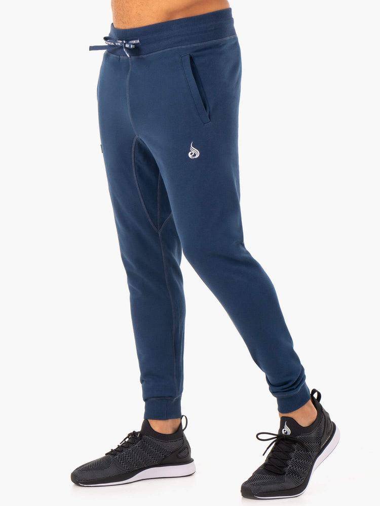 Men's Ryderwear Men Track Pants Recharge Tapered Track Pants Blue | NZ1042TV