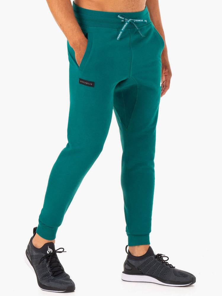 Men's Ryderwear Men Track Pants Recharge Tapered Track Pants Teal | NZ1043YU