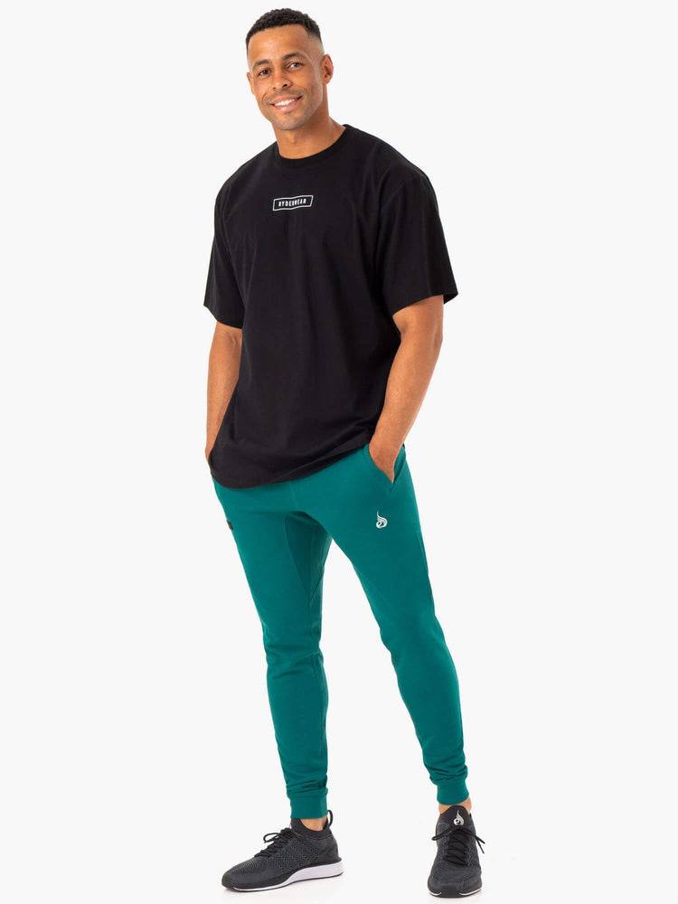 Men's Ryderwear Men Track Pants Recharge Tapered Track Pants Teal | NZ1043YU