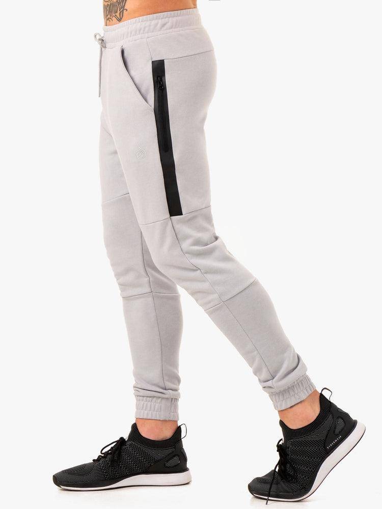 Men's Ryderwear Men Track Pants Restore Fleece Track Pants Snow Grey | NZ1046OR