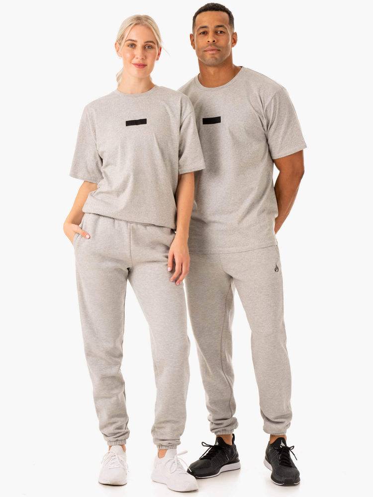 Men's Ryderwear Men Track Pants Unisexs Track Pants Grey Marl | NZ1050DN